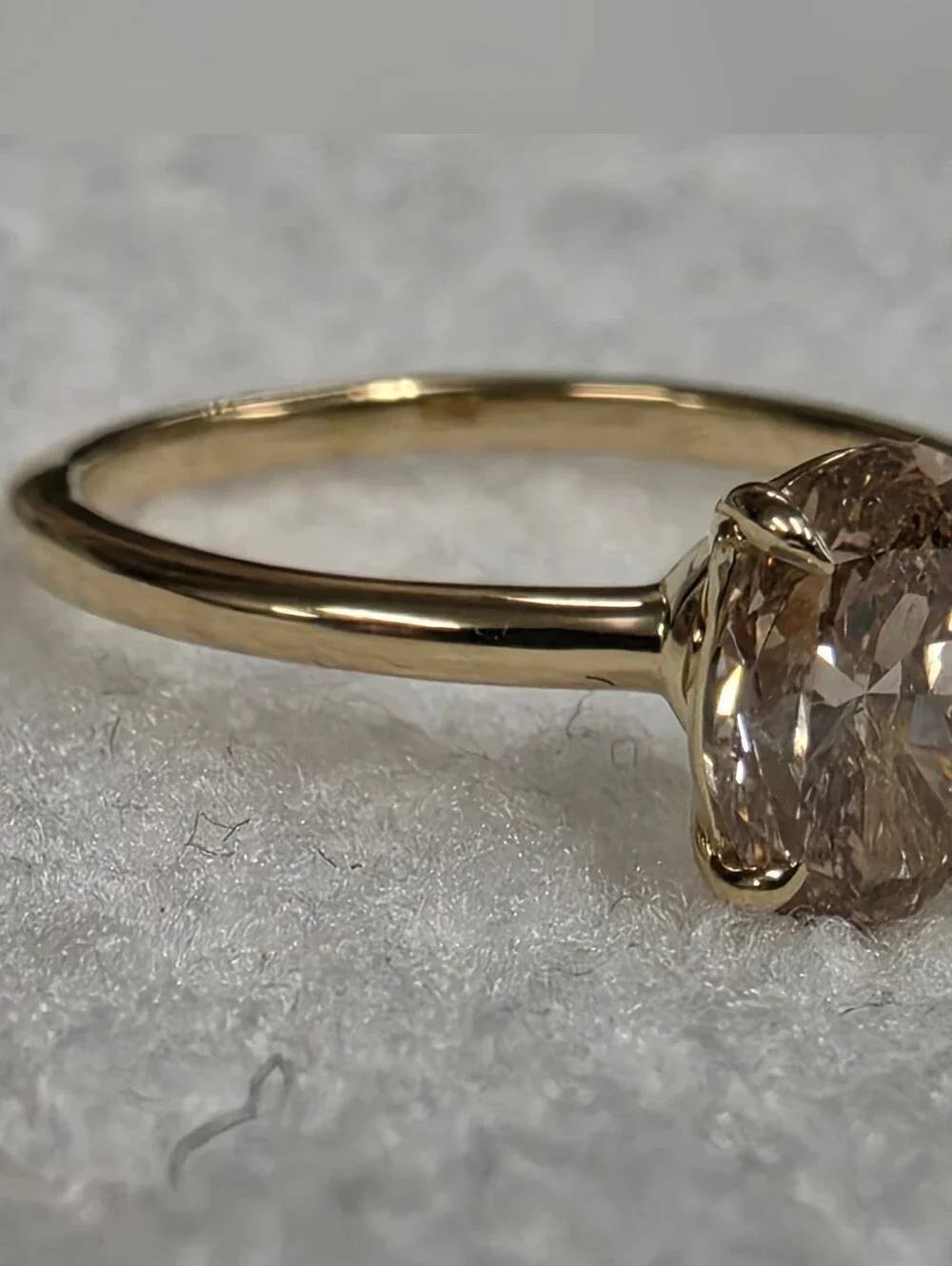GIA 0.96ct. Champagne Diamond Solitaire Ring in Yellow Gold